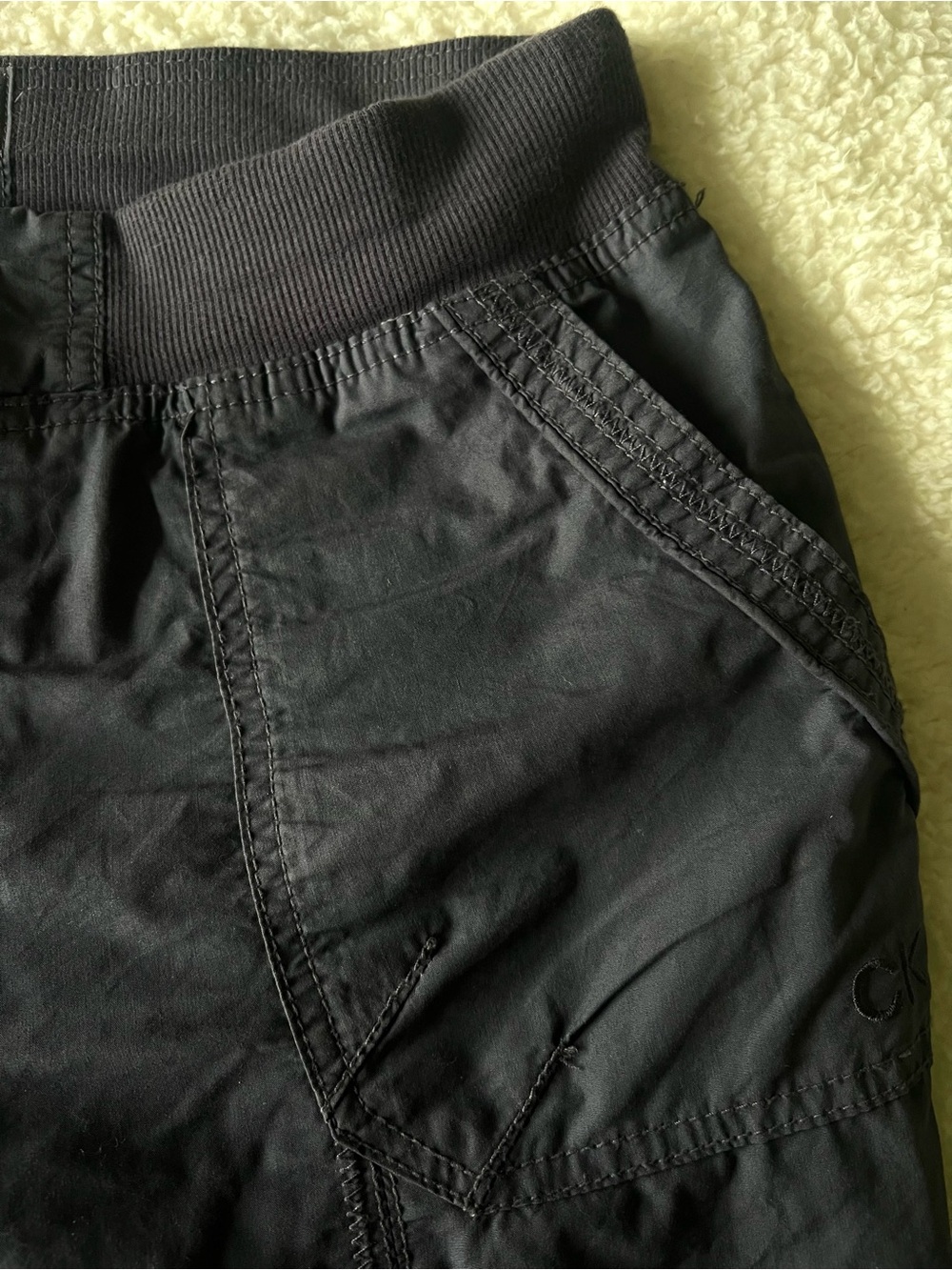 Calvin Klein Performance Blue Grey Cropped Drawstring Capris- S - Picture 5 of 7